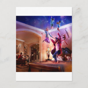 Abstrakt Fantasy Peter Pan Firande Inbjudan Vykort
