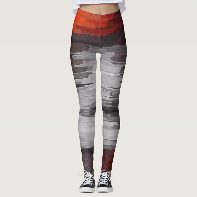 Abstrakt Färg art #10 Leggings (Framsida)