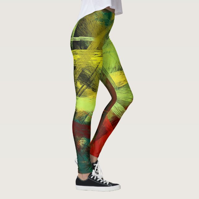 Abstrakt Färg art #17 Leggings (Höger)