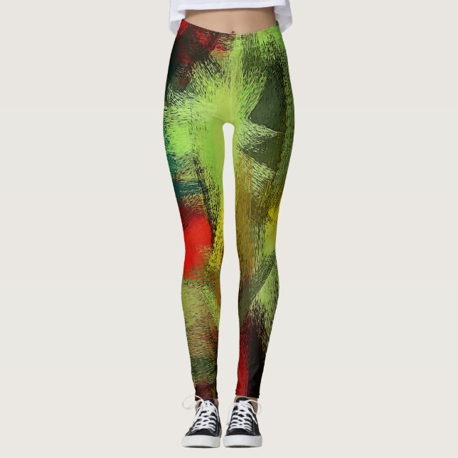 Abstrakt Färg art #18 Leggings (Framsida)