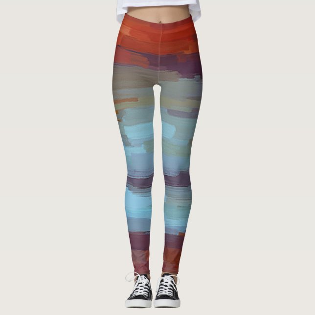 Abstrakt Färg art #20 Leggings (Framsida)