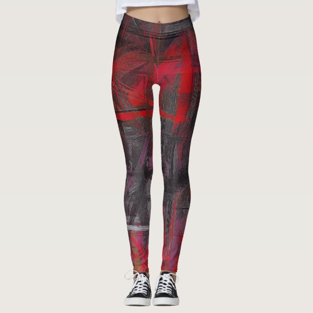 Abstrakt Färg art #23 Leggings (Framsida)