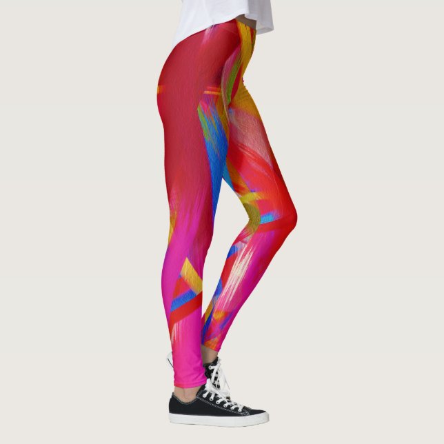 Abstrakt Färg art #2 Leggings (Höger)