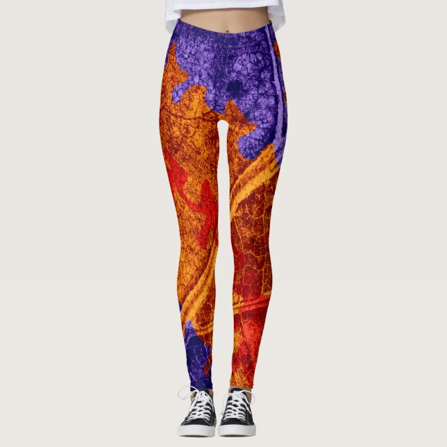 Abstrakt Färg art #35 Leggings (Framsida)