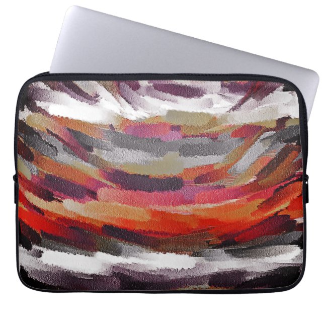 Abstrakt Färg art #3 Laptop Sleeve (Framsidan)