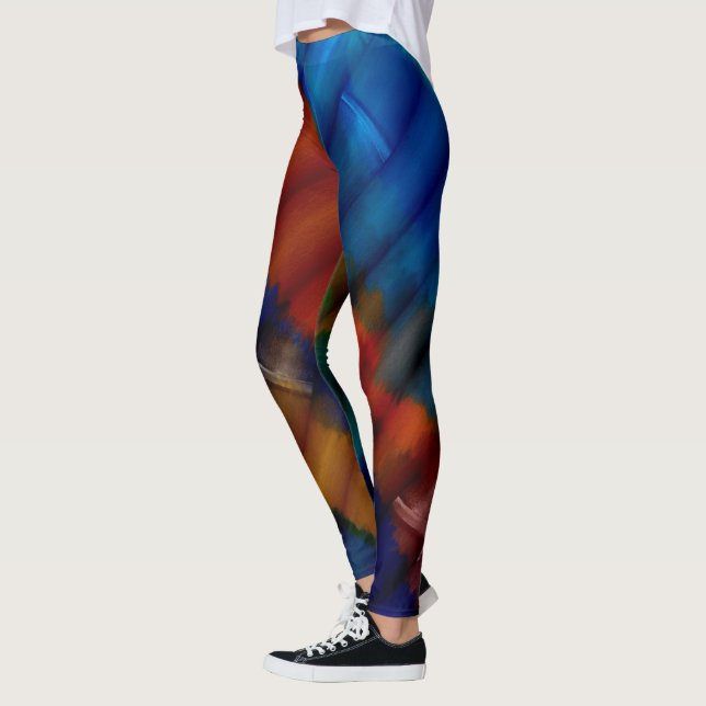 Abstrakt Färg art #40 Leggings (Vänster)