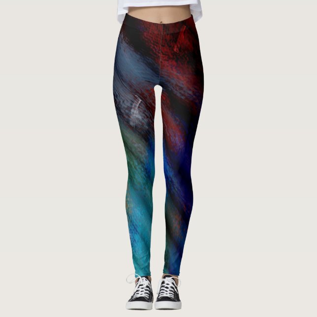 Abstrakt Färg art #43 Leggings (Framsida)
