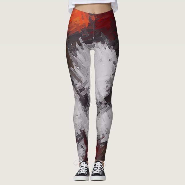 Abstrakt Färg art #9 Leggings (Framsida)