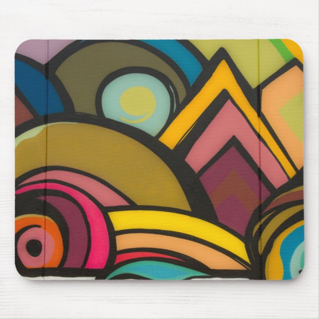 Abstrakt Färg Art Musmatta (Framsidan)