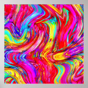Abstrakt Färg Blast Mönster Poster