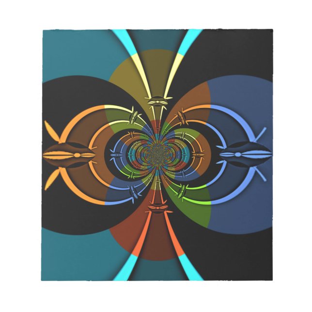 Abstrakt Färg Burst Art-utskrift Anteckningsblock (Framsida)