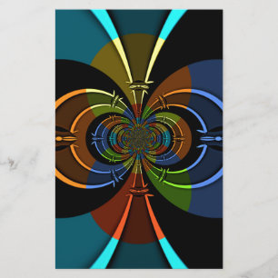Abstrakt Färg Burst Art-utskrift Brevpapper