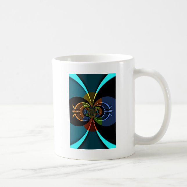 Abstrakt Färg Burst Art-utskrift Kaffemugg (Höger)