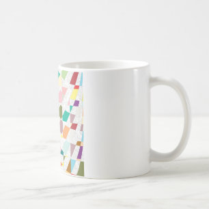 Abstrakt Färg Damask Kaffemugg