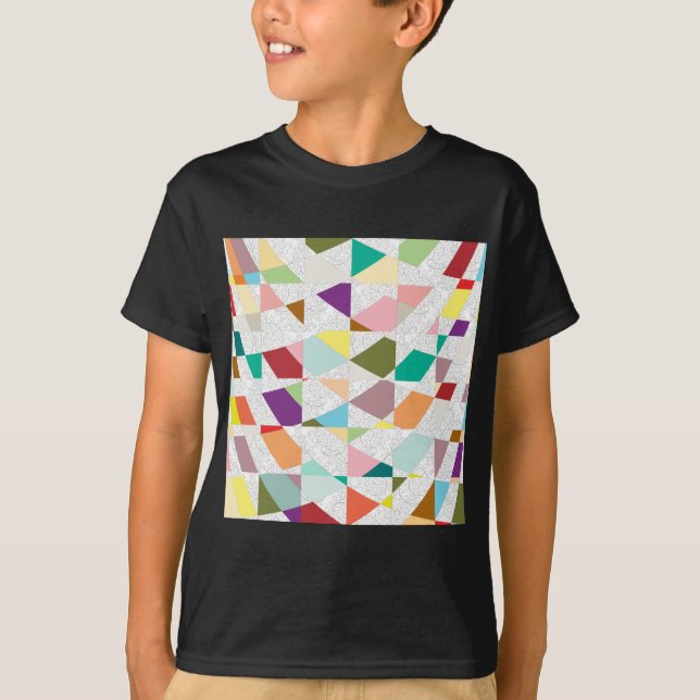 Abstrakt Färg Damask T-shirt (Framsida)