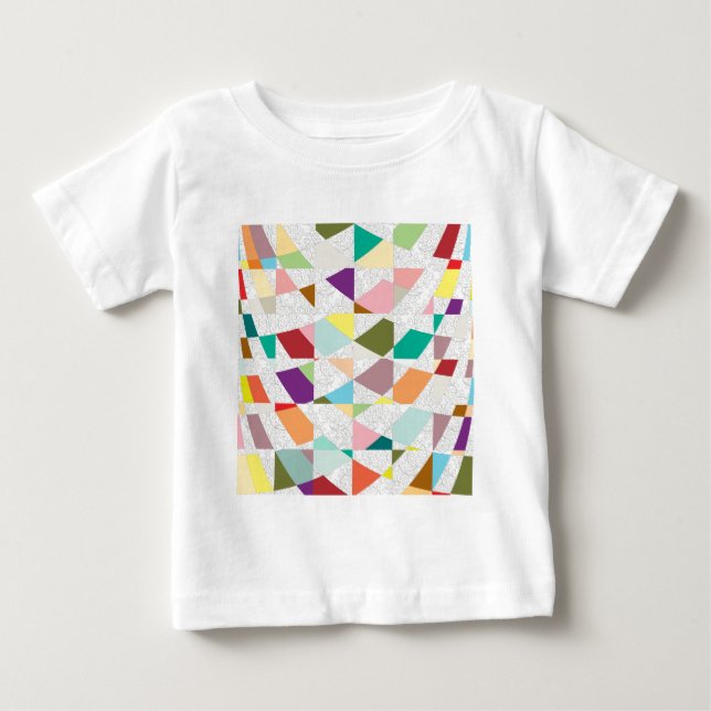 Abstrakt Färg Damask Tee Shirt (Framsida)
