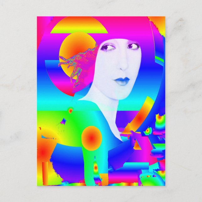 Abstrakt Färg Dream Vykort (Framsida)