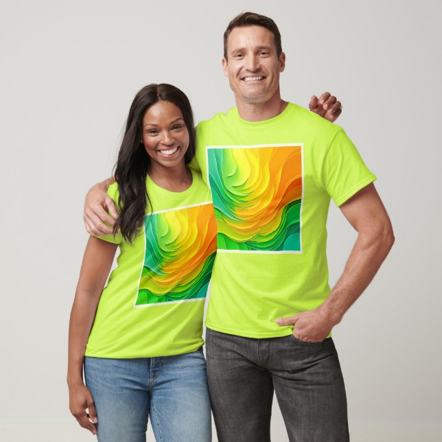 Abstrakt färg energiflödesdesign t shirt (Unisex)