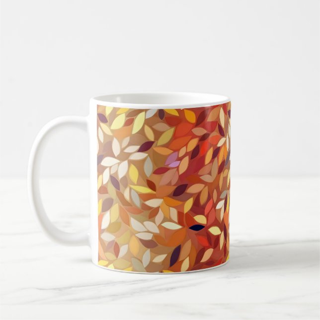 Abstrakt Färg Fall Löv Kaffemugg (Vänster)