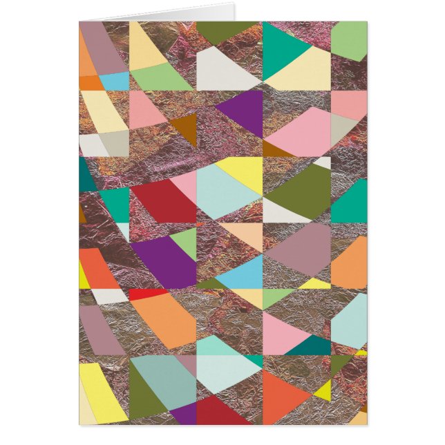 Abstrakt Färg Glitter Hälsningskort (Framsidan)