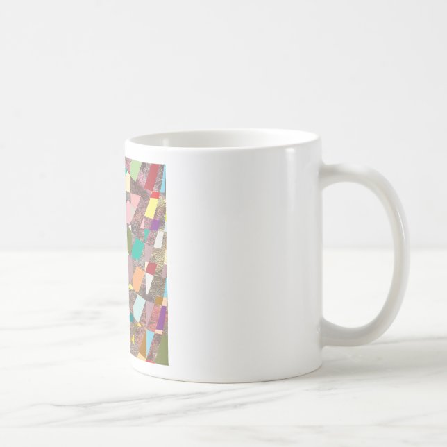 Abstrakt Färg Glitter Kaffemugg (Höger)