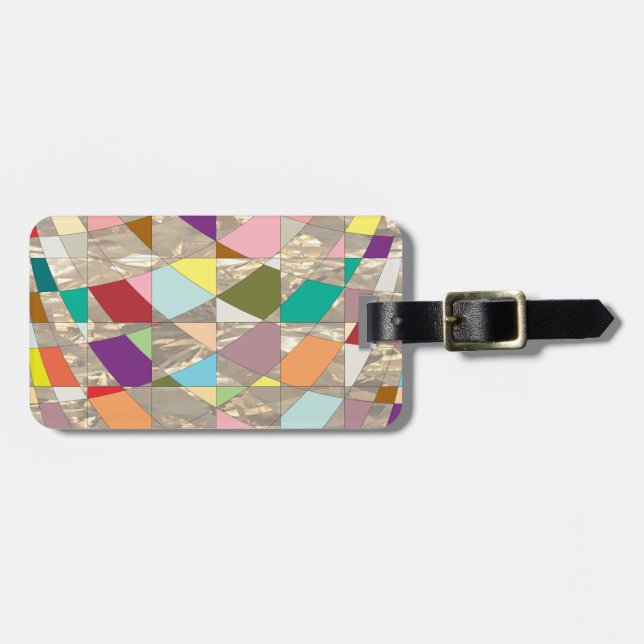 Abstrakt Färg Guld Bagagebricka (Horisontell Framsida)