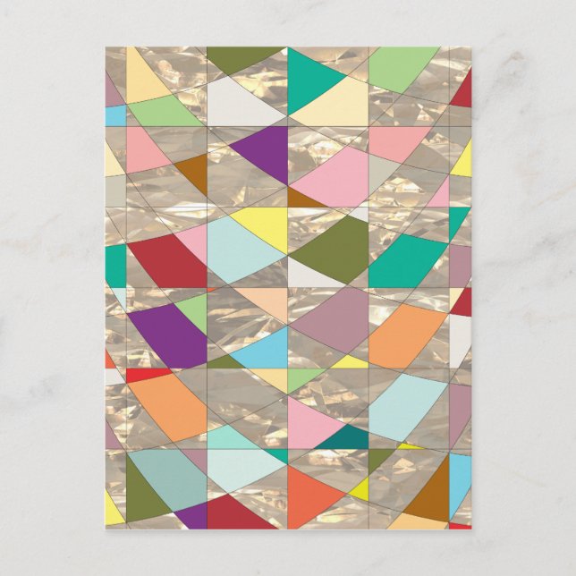 Abstrakt Färg Guld Vykort (Framsida)