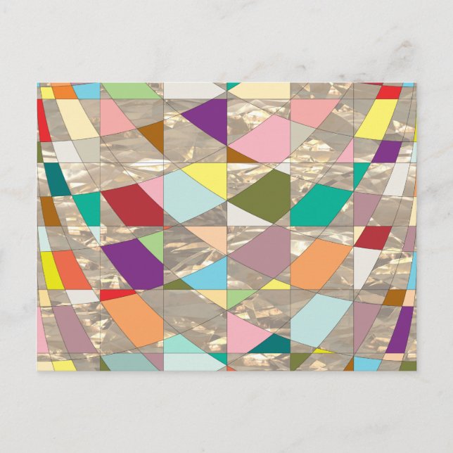 Abstrakt Färg Guld Vykort (Framsida)