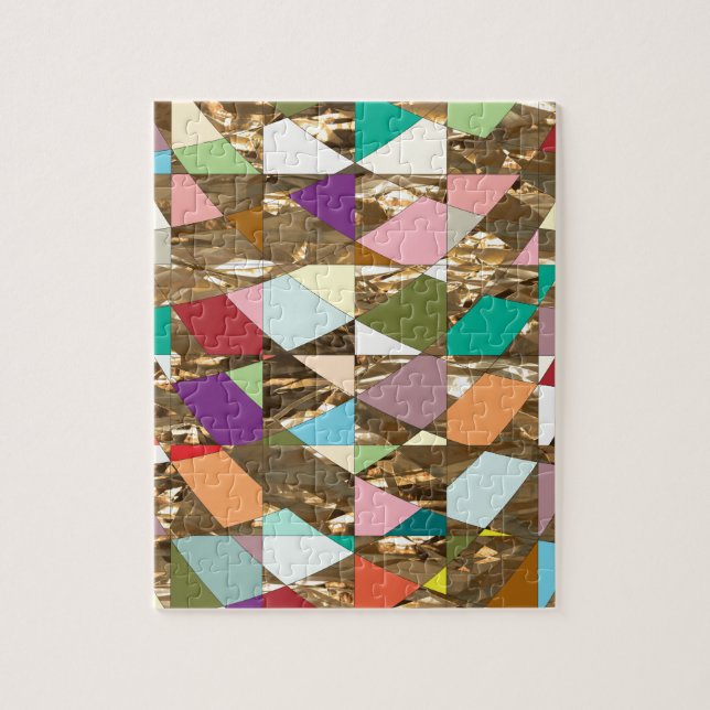 Abstrakt Färg guldolja Pussel (Vertikal)