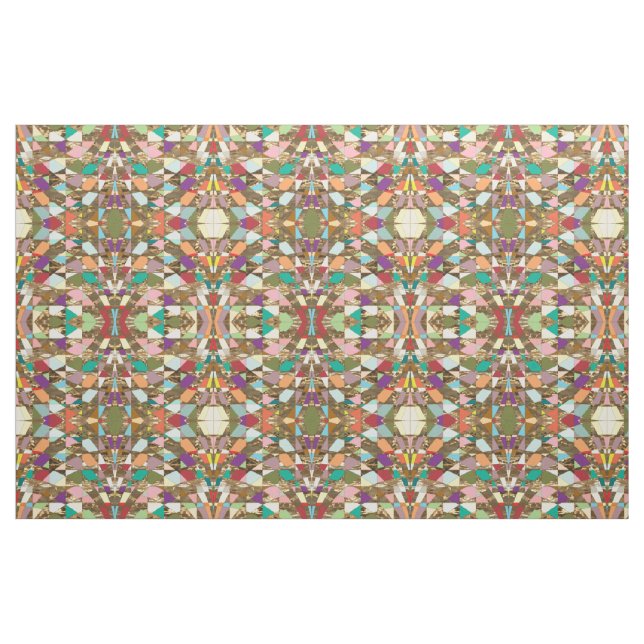 Abstrakt Färg guldolja Tyg (Fat Quarter)