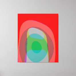 Abstrakt Färg i röd 210 Canvastryck