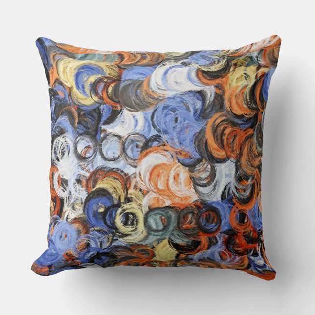 Abstrakt Färg, målning nr 5 Kudde (Framsida)