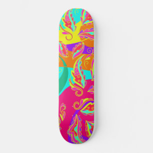 abstrakt färg mönster mini skateboard bräda 18,5 cm