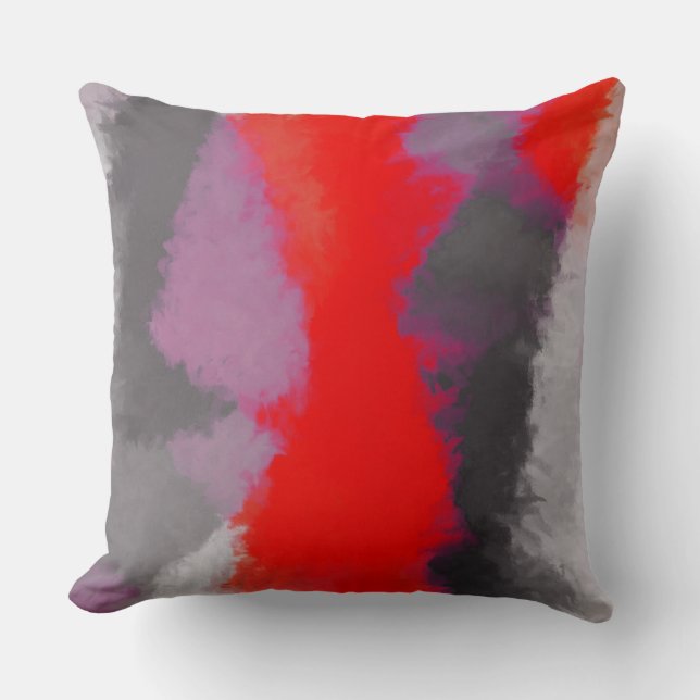 Abstrakt Färg Paint Penseldrag nr 28 Kudde (Framsida)