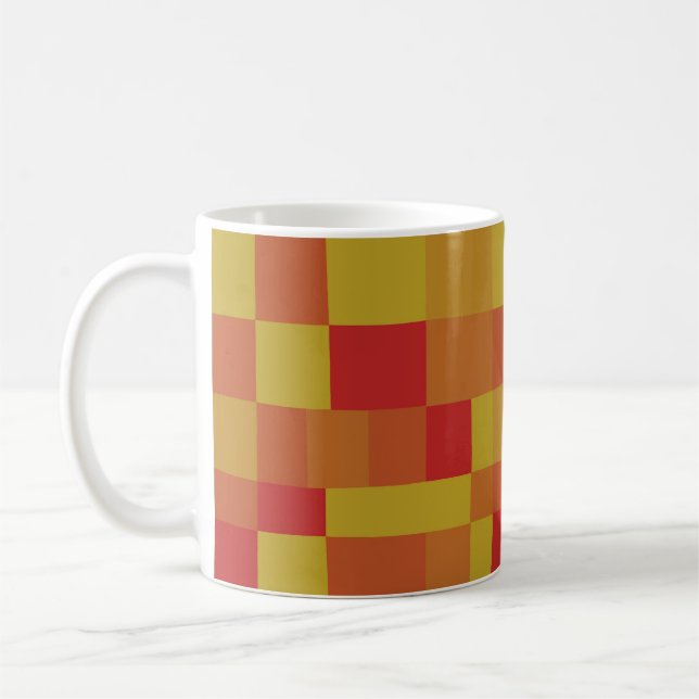 Abstrakt Färg Patchwork Mönster 280913 Kaffemugg (Vänster)