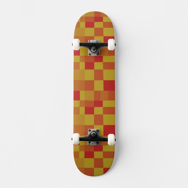 Abstrakt Färg Patchwork Mönster 280913 Mini Skateboard Bräda 18,7 Cm (Framsida)
