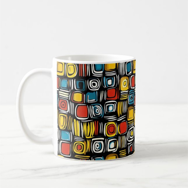 Abstrakt Färg Psychedelic Kaffemugg (Vänster)