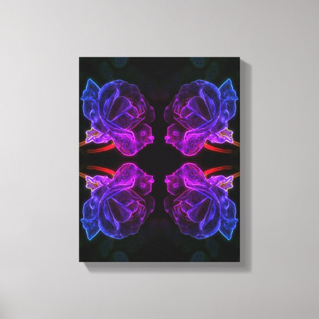 Abstrakt Färg Ro Fantasy Flower Canvastryck (Framsida)