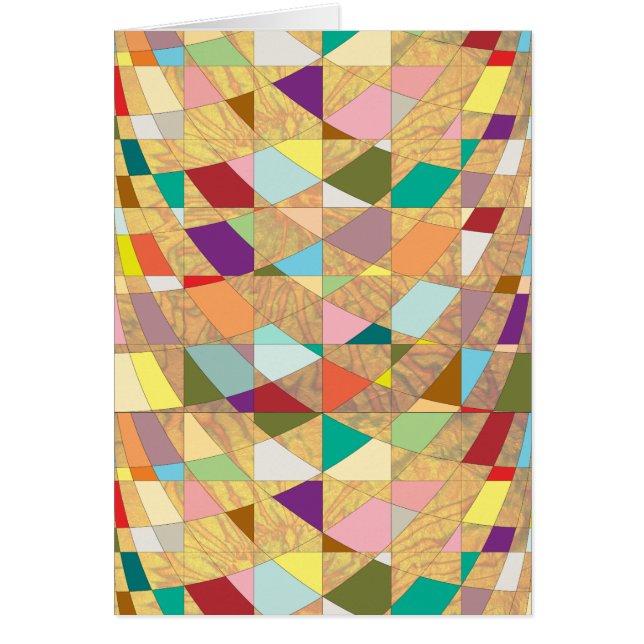 Abstrakt Färg Sol Burst Hälsningskort (Framsidan)