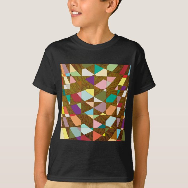 Abstrakt Färg Sol Burst T-shirt (Framsida)