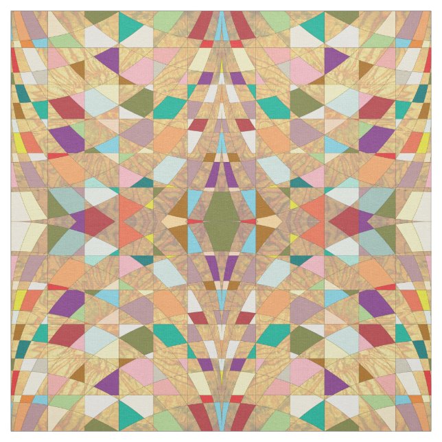 Abstrakt Färg Sol Burst Tyg (Provkarta)