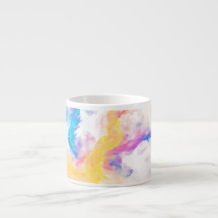 Abstrakt Färg Stänk Espresso Mugg Espressomugg
