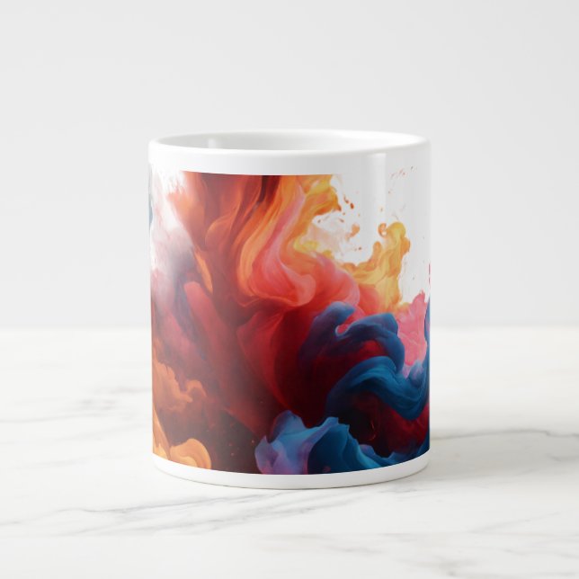 Abstrakt Färg Stänk - Jumbo Mugg Design (Framsidan)