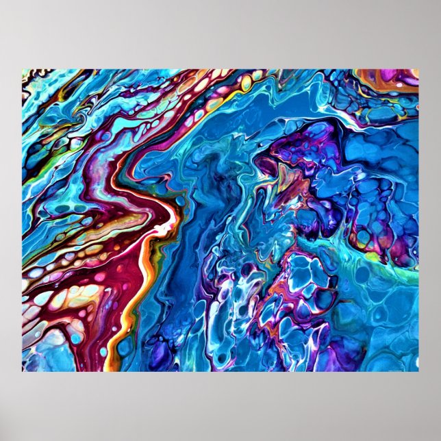 Abstrakt Färg Studie 148. Poster (Framsidan)