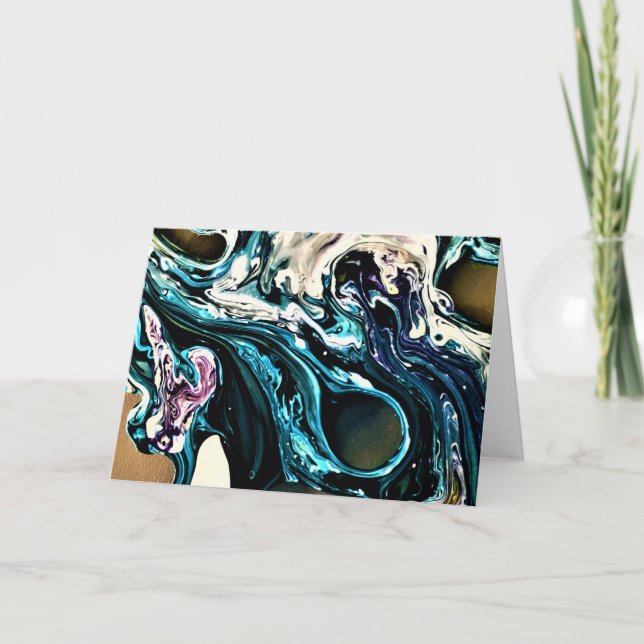 Abstrakt Färg Studie 14, kort (Framsida)