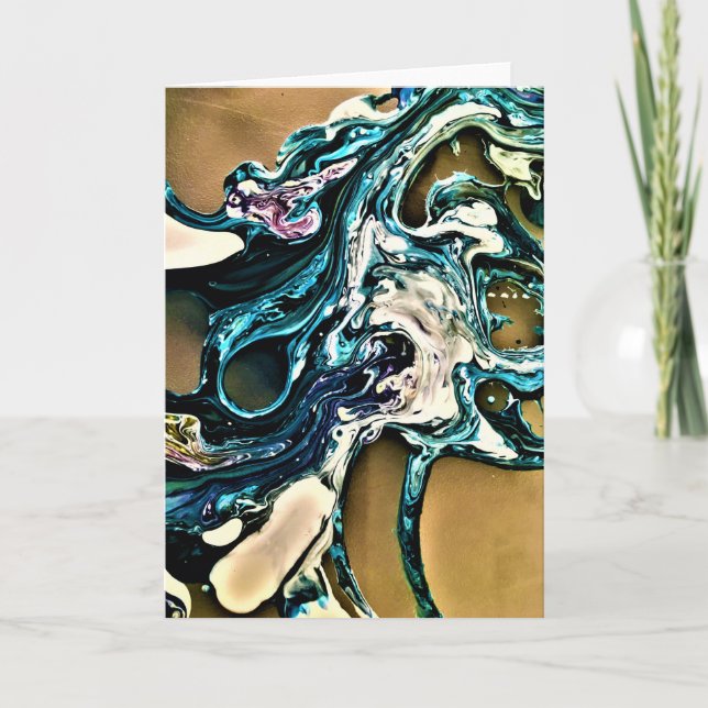 Abstrakt Färg Studie 14, kort (Framsida)