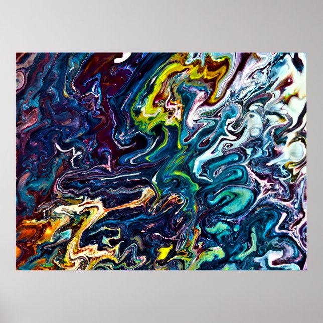 Abstrakt Färg Studie 155. Poster (Framsidan)