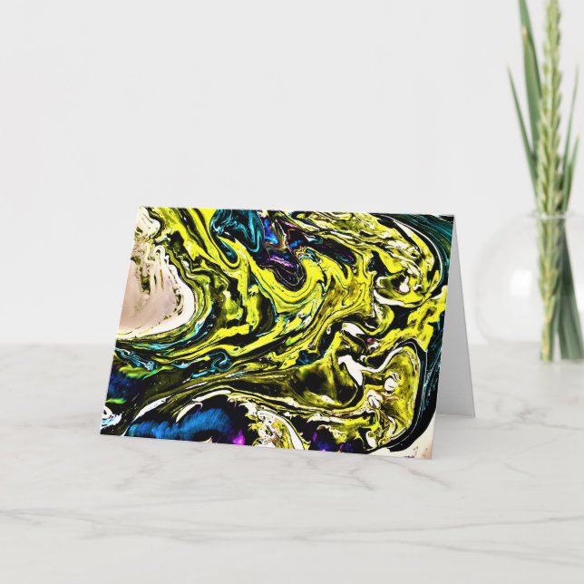 Abstrakt Färg Studie 16, kort (Framsida)