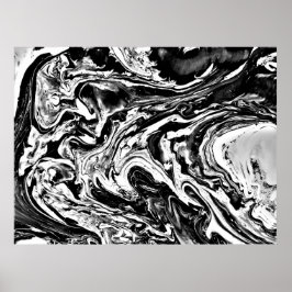 Abstrakt Färg Studie 16 / Noir Poster