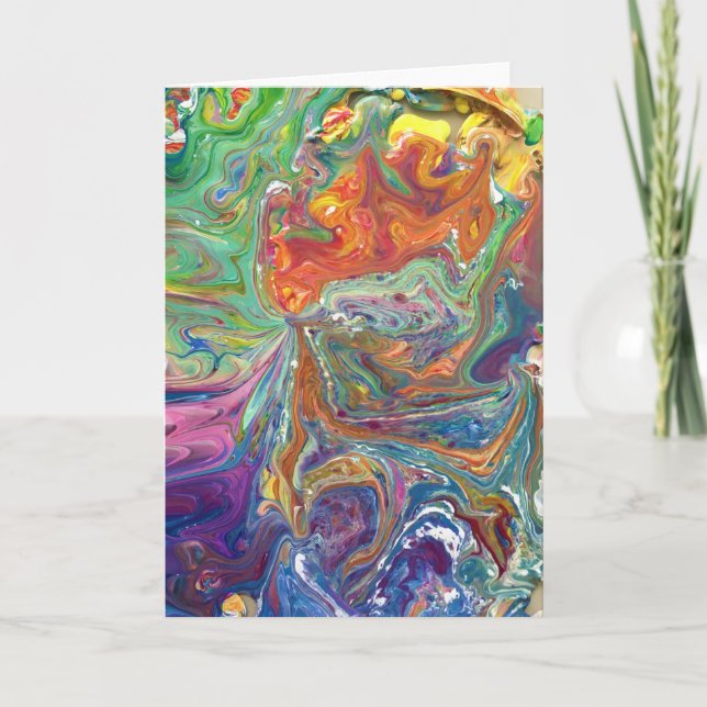 Abstrakt Färg Studie 1, kort (Framsida)